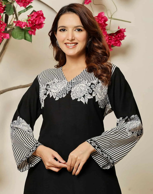 Cotton Printed V-Neck Co-ord Set