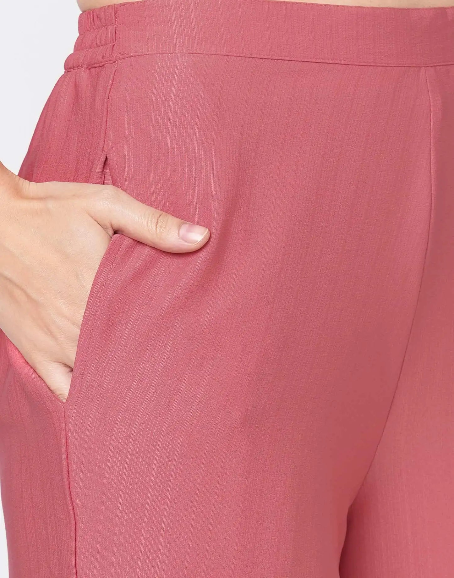 Lycra Printed V-Neck Co-ord Set