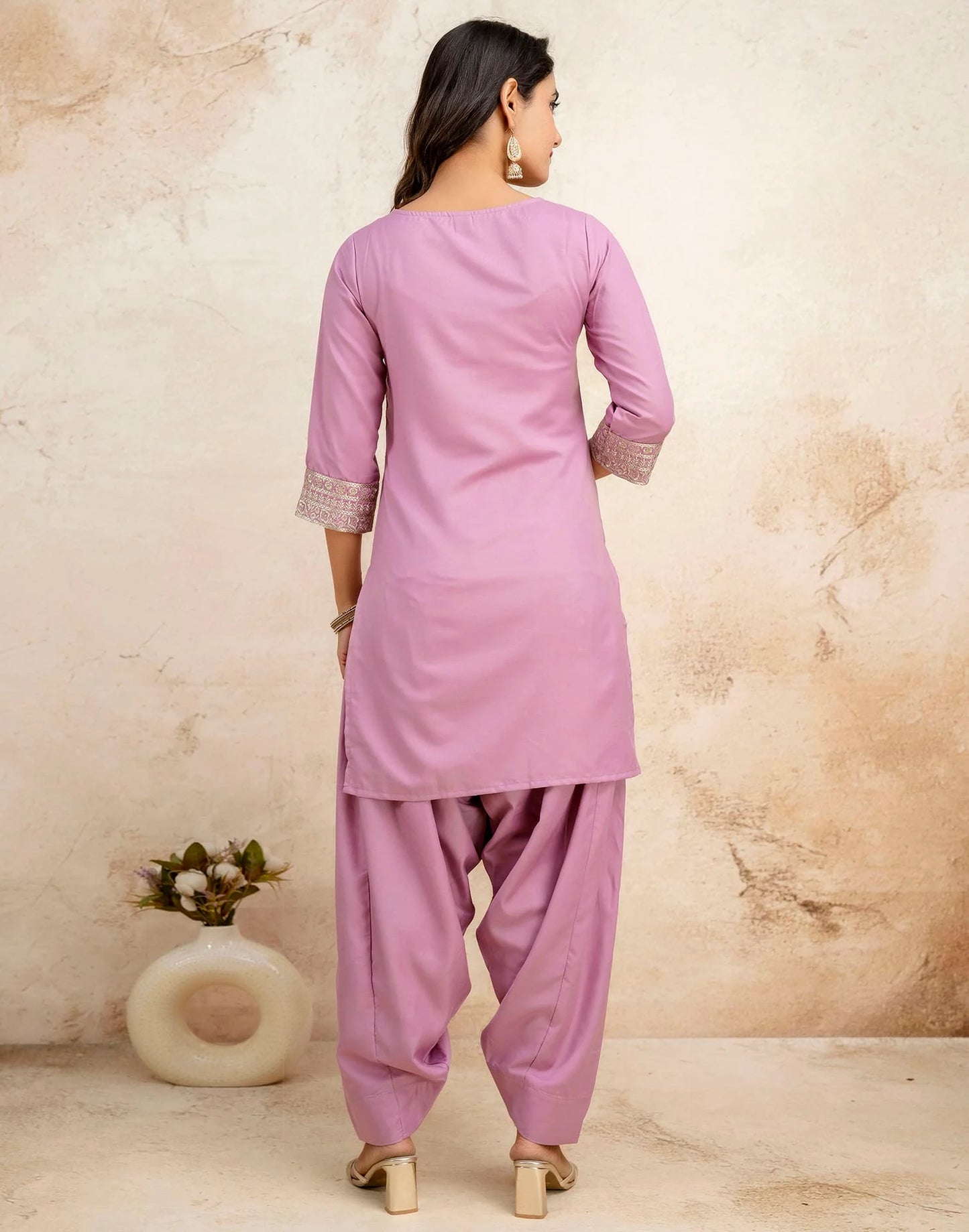 Rayon Straight Kurta Set with Sequence Embroidery under 1000