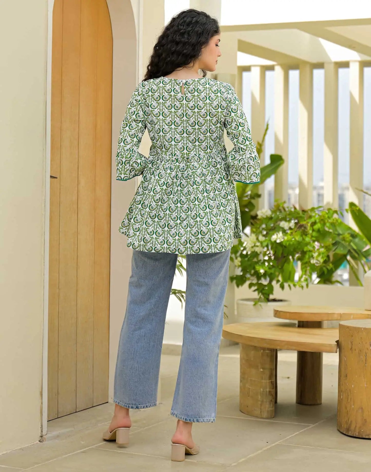 Cotton Printed Straight Kurti