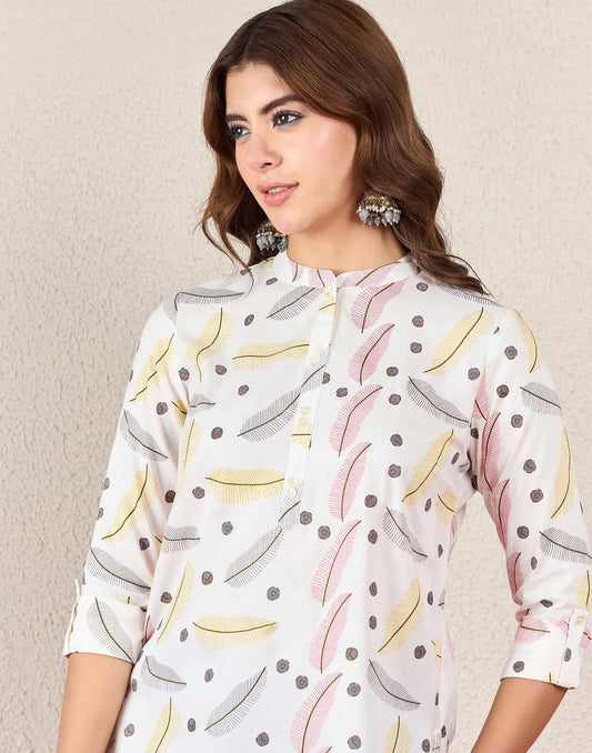 Cotton Printed Straight Kurti