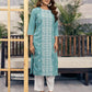 Rayon Embroidered Straight Kurti