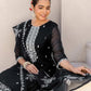 Skylee Black Silk Embroidered Straight Kurta Set for Women