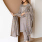 Grey Silk Embroidered Straight Kurta Set with Pant & Dupatta for Women Festive & Wedding Wear