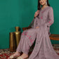 Purple Silk Blend Embroidered Straight Kurta Set for Women with Pant and Dupatta