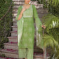 Cotton Embroidered V-Neck Straight Kurta with Pant & Dupatta