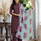 Rayon Printed Straight Kurta with Pant & Dupatta