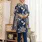 Blue Cotton Printed Straight Kurta Set with Pant & Dupatta under 799
