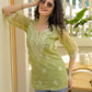 v neck short kurti for women