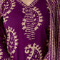 Affordable Purple Cotton Printed Straight Kurta Set with Pant & Dupatta