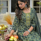 Cotton Embroidered Round Neck Straight Kurta with Pant & Dupatta