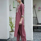 Silk Blend Embroidered Straight Kurta with Pant & Dupatta