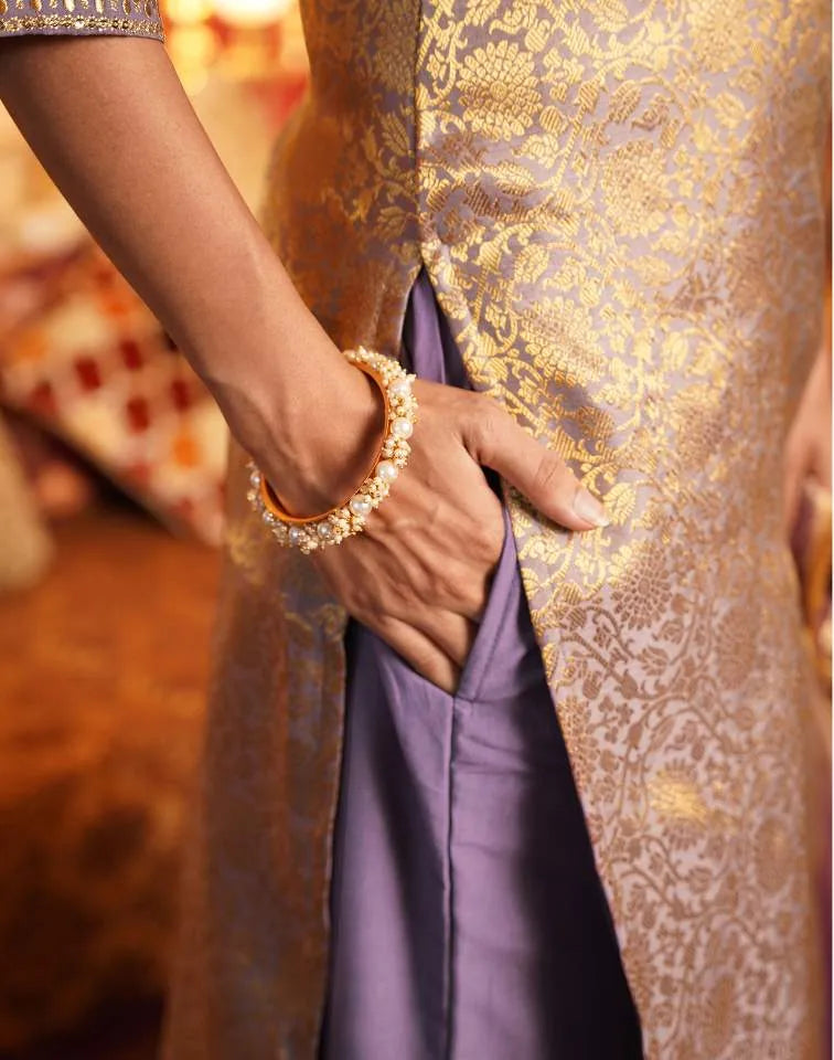 Dusty Purple Affordable Festive Kurta Set for Women