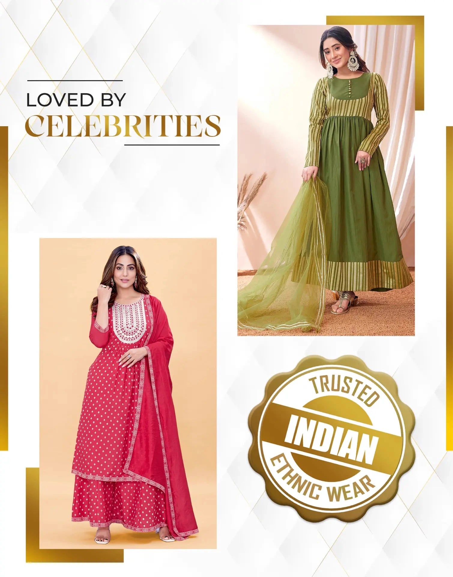 Affordable round neck kurta set 