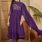 Cotton Embroidered Anarkali Kurta with Pant & Dupatta