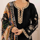 Rayon Embroidered Straight V-Neck Kurta with Pant & Dupatta