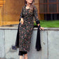 Crepe Printed A-Line Kurta with Pant & Dupatta