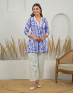 Skylee Cotton Printed Square Neck Co-ord Set For Woman