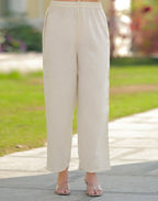 Skylee Cotton Embroidered Mandarin Collar Co-ord Set For Woman