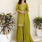 Silk Straight Embroidery Square Neck Kurta with Pant & Dupatta