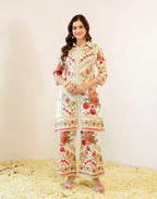 Skylee Viscose Floral Print Spread Neck Co-ord Set For Woman