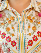 Skylee Viscose Floral Print Spread Neck Co-ord Set For Woman