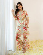 Skylee Viscose Floral Print Spread Neck Co-ord Set For Woman