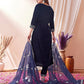 Velvet Embroidery Straight Kurta with Pant & Dupatta