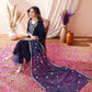 Velvet Embroidery Straight Kurta with Pant & Dupatta