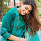 Silk Blend Foil Print and Lace Straight Kurta with Pant & Dupatta
