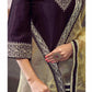 Silk Blend Sequins Embroidery Lace Straight Kurta with Pant & Dupatta