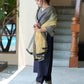 Silk Blend Sequins Embroidery Lace Straight Kurta with Pant & Dupatta