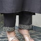 Silk Blend Sequins Embroidery Lace Straight Kurta with Pant & Dupatta