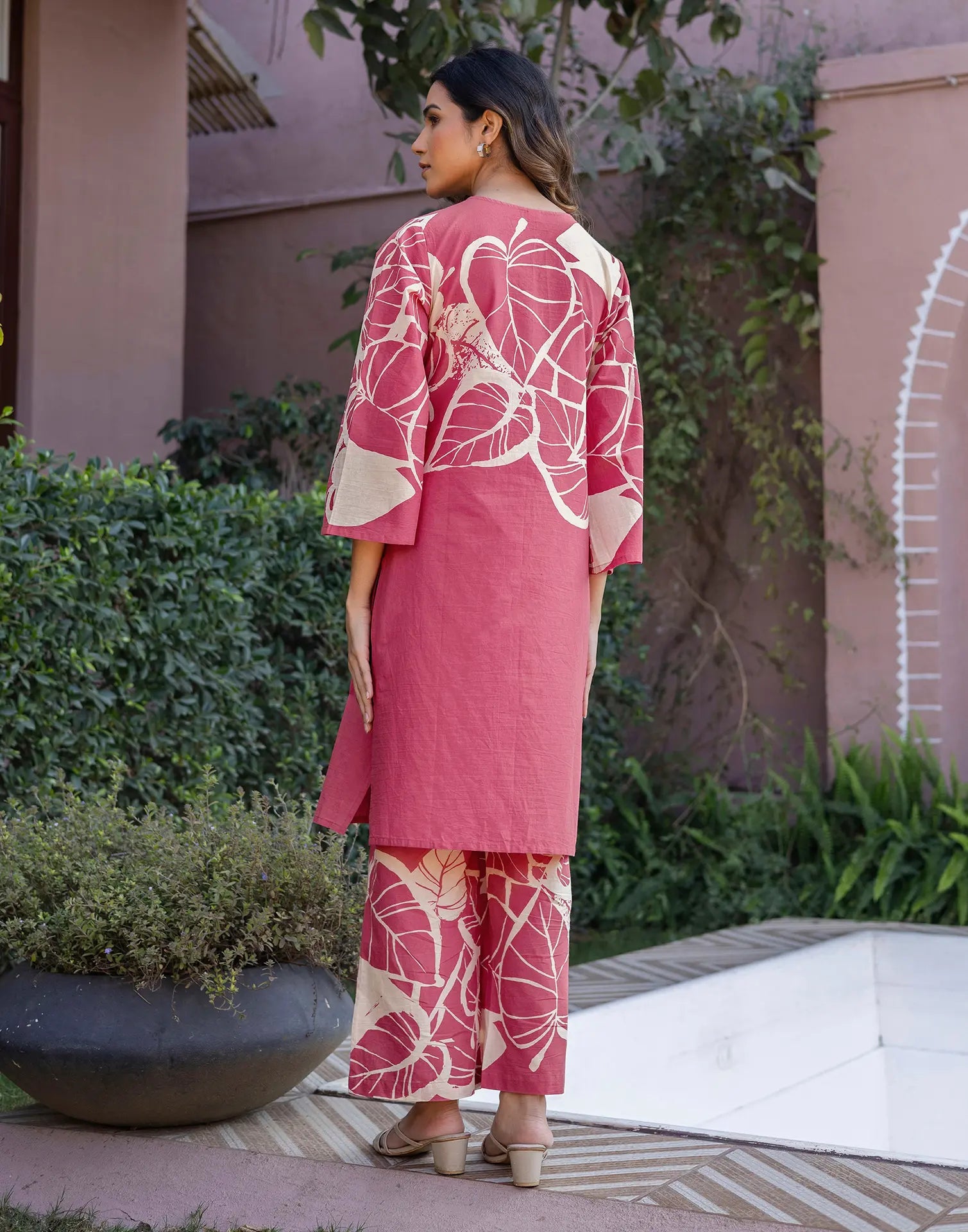 Skylee Cotton Printed Round Neck Co-ord Set For Woman