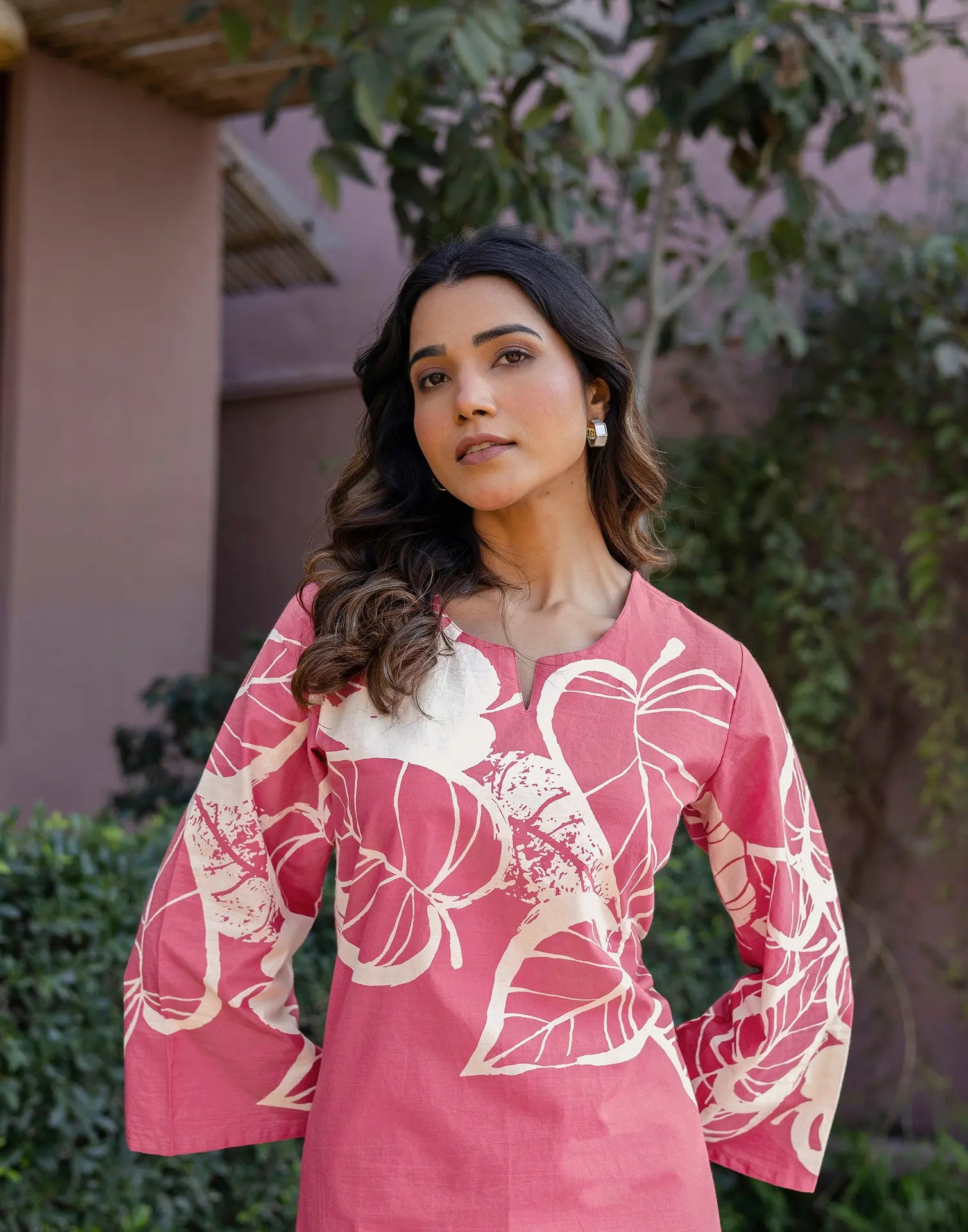 Skylee Cotton Printed Round Neck Co-ord Set For Woman