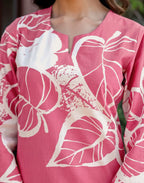 Skylee Cotton Printed Round Neck Co-ord Set For Woman