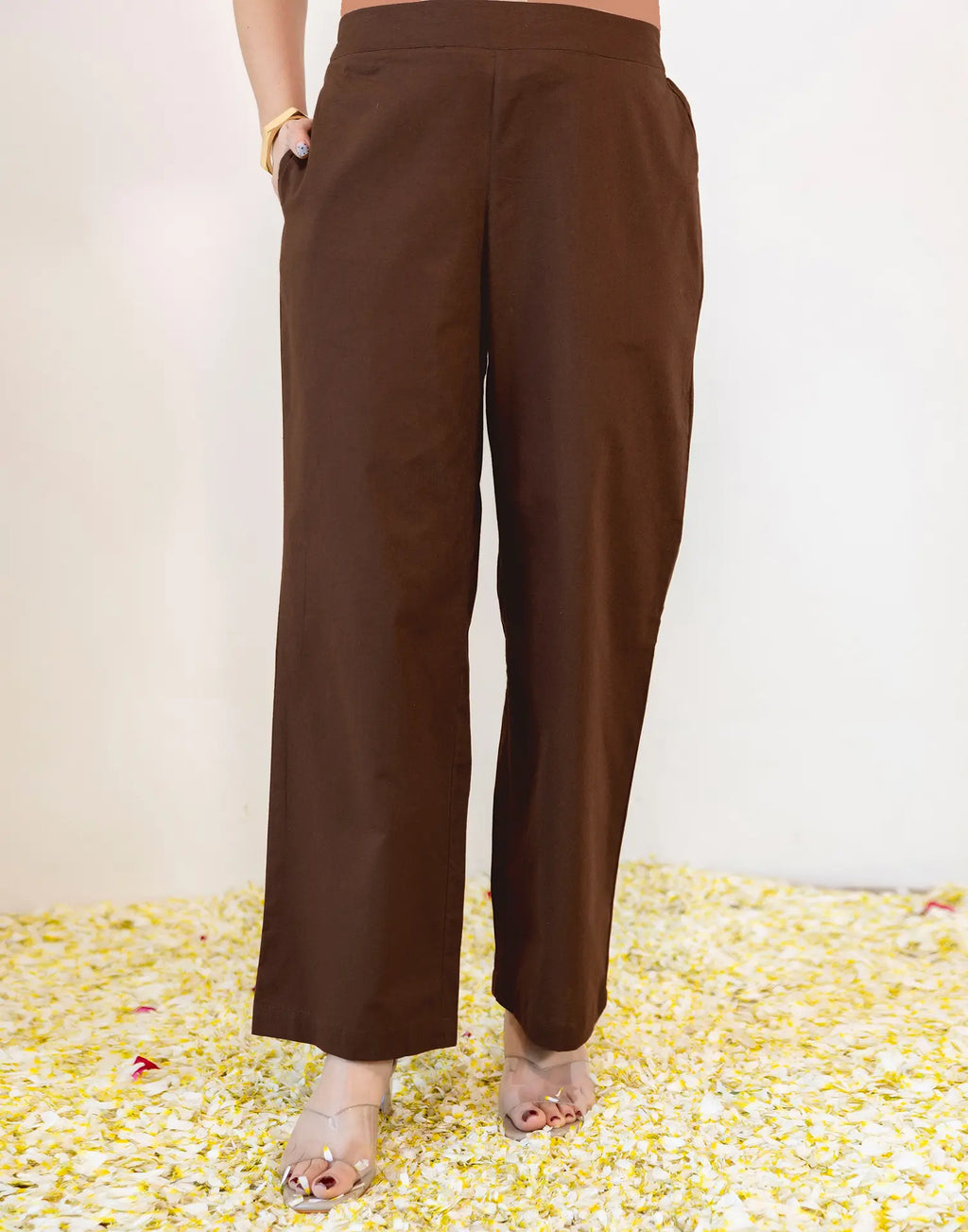 Skylee Cotton Embroidered Round Neck Co-ord Set For Woman