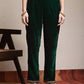 Velvet Dyed and Embroidery Straight Kurta with Pant & Dupatta