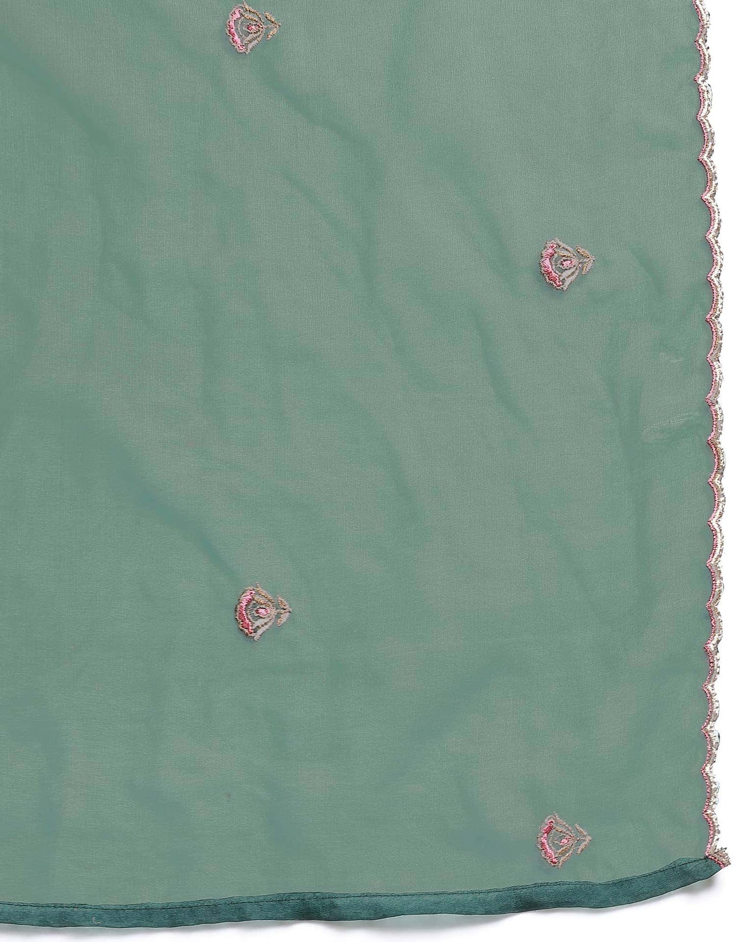 Velvet Dyed and Embroidery Straight Kurta with Pant & Dupatta
