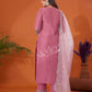 Cotton Blend Embroidery and Sequins Work A-Line Kurta with Pant & Dupatta