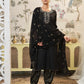 Cotton Blend Embroidered Straight Kurta with Pant & Dupatta