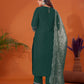 Cotton Blend Embroidery and Sequins Work A-Line Kurta with Pant & Dupatta