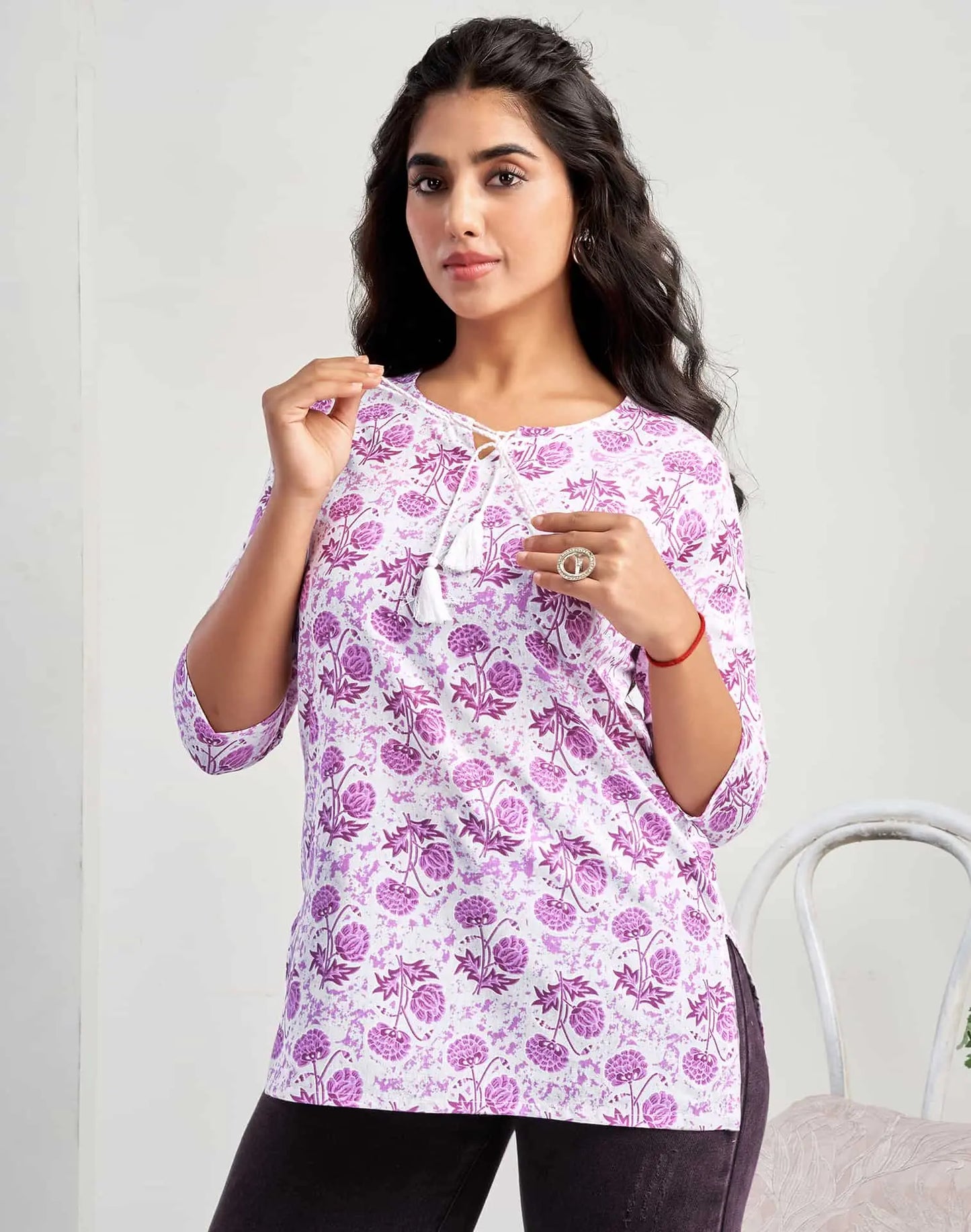 Cotton Printed Straight Kurti