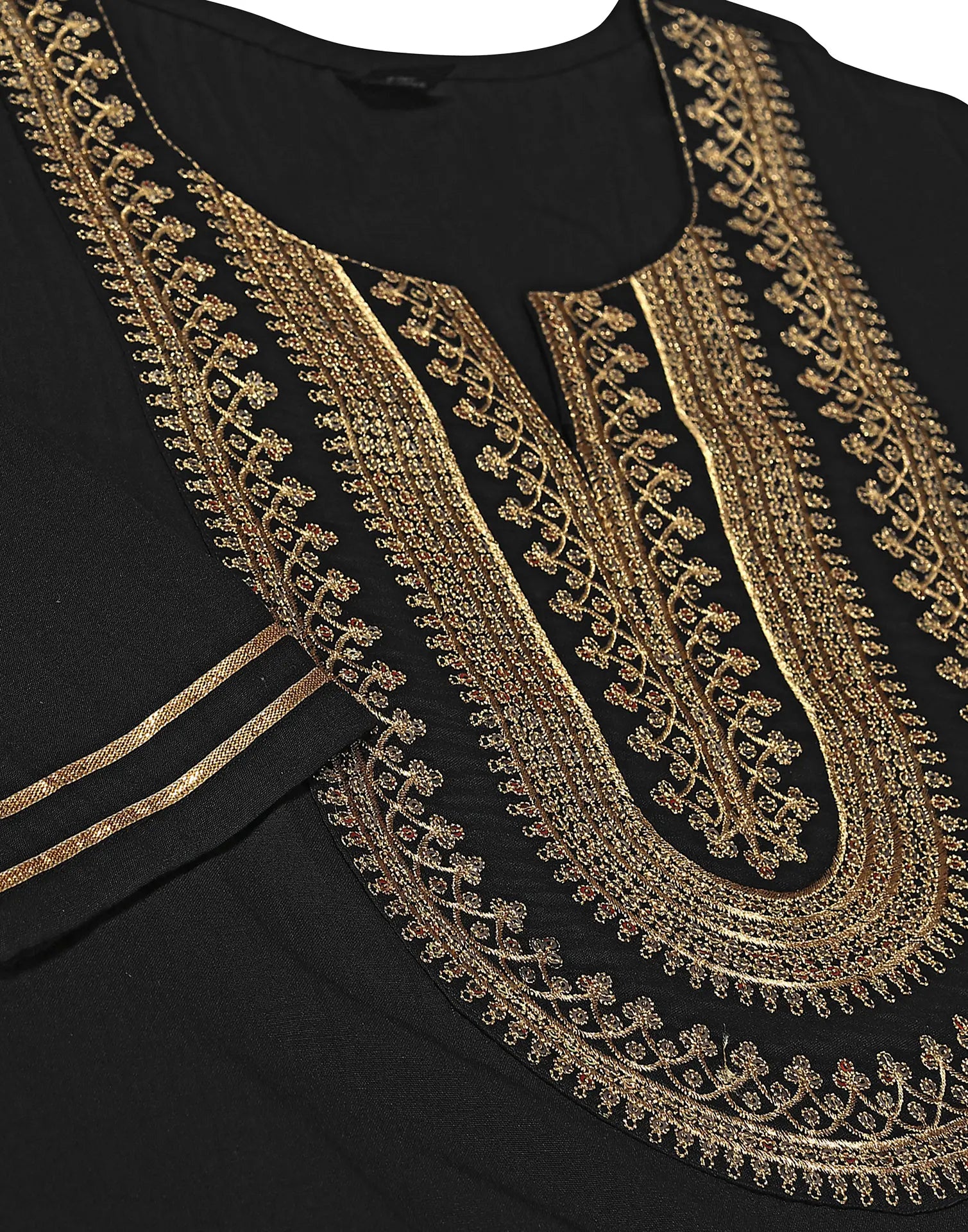 Poly Chinnon Embroidered Straight 3 Piece Kurta Set