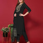 Rayon Embroidery and Lace Straight Kurta with Pant & Dupatta
