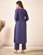 Cotton Embroidered Straight 3 Piece Kurta Set