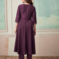 Silk Blend Dyed and Sequence Embroidery Work A-Line Kurta with Pant & Dupatta