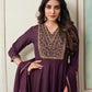 Silk Blend Dyed and Sequence Embroidery Work A-Line Kurta with Pant & Dupatta