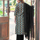 Cotton Blend Printed Straight Kurta with Pant & Dupatta