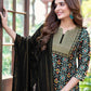Cotton Blend Printed Straight Kurta with Pant & Dupatta
